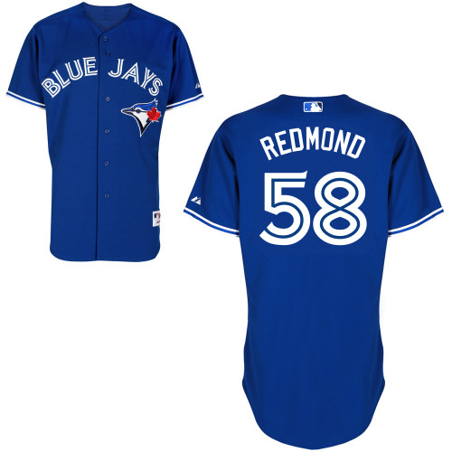 Todd Redmond #58 MLB Jersey-Toronto Blue Jays Men's Authentic Alternate Blue Baseball Jersey